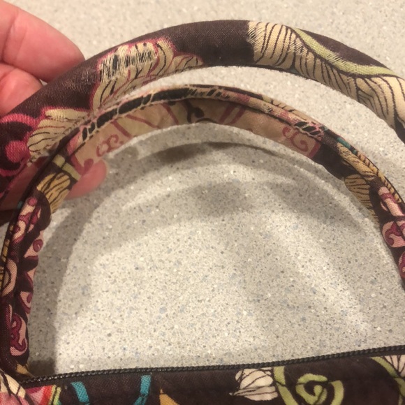 Vera Bradley Laptop/Multi Purpose Bag, Large & Front Pocket,Brown Floral - Picture 4 of 10